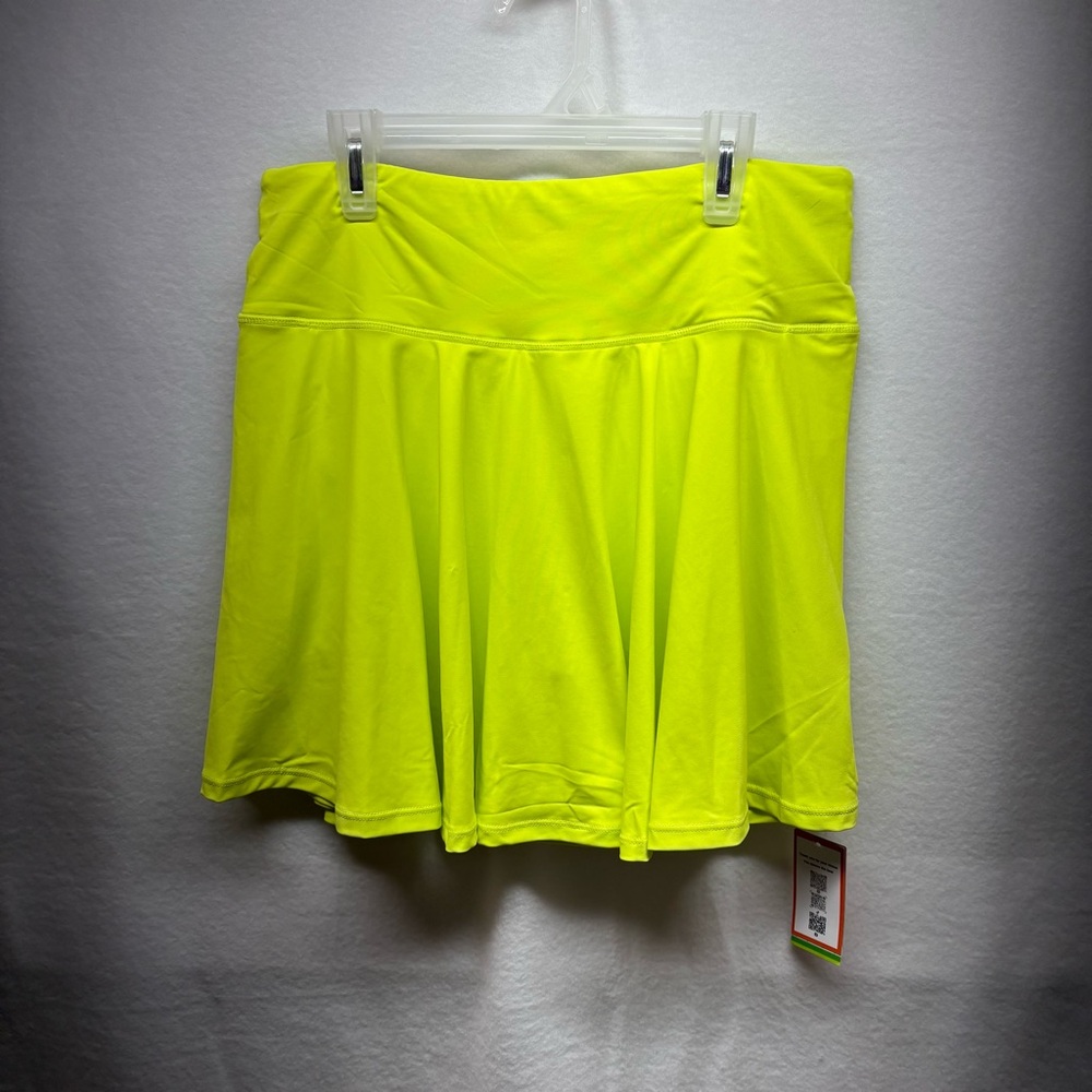 NWT JoyGirl Women's Highlighter Yellow Athletic Tennis Skort Size XL Super Cute - Picture 1 of 7
